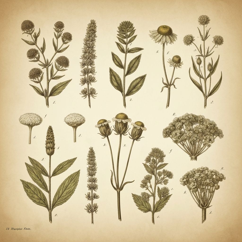 Antike Kräuterbücher und traditionelle Pflanzen